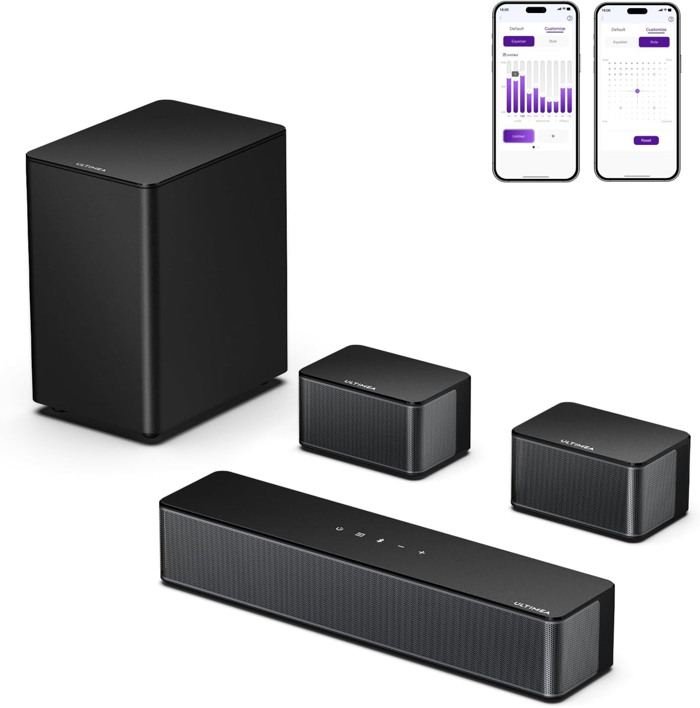 2.1ch Sound Bar with Wireless Subwoofer — 240W, App Control, Dolby Atmos