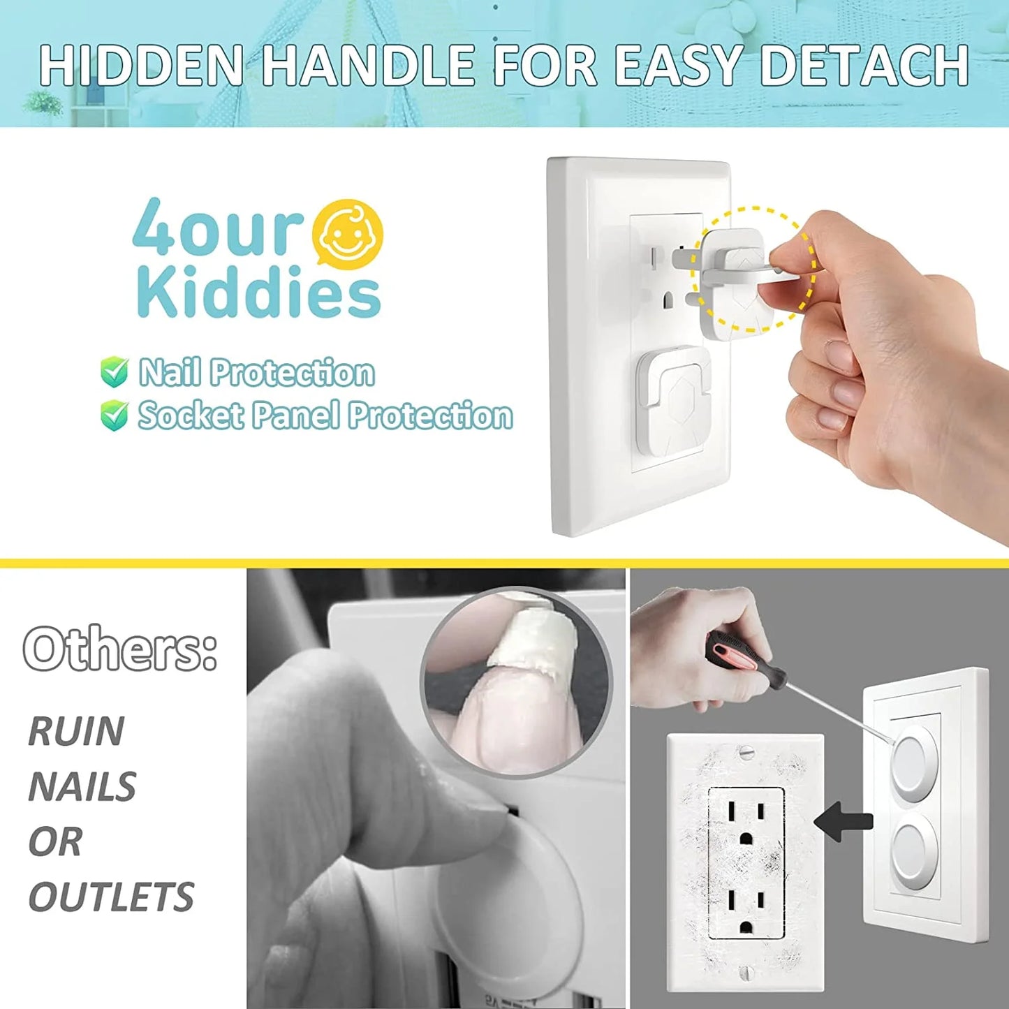 Protect Your Little Explorer with Our 50-Pack Baby Proofing Outlet Covers – Essential Safety Caps to Prevent Power Shock Hazards!