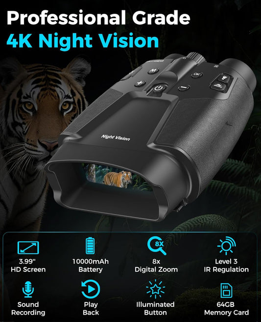 The Night Visionary — 4K Digital Night Vision Binoculars