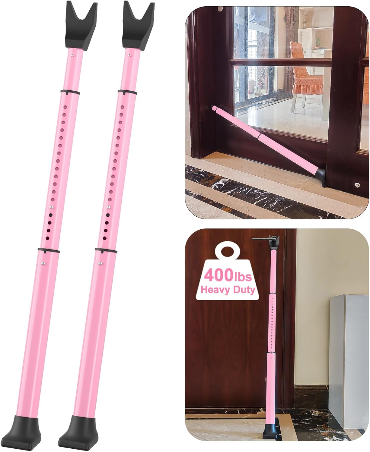Heavy Duty Door Security Bar 2-Pack
