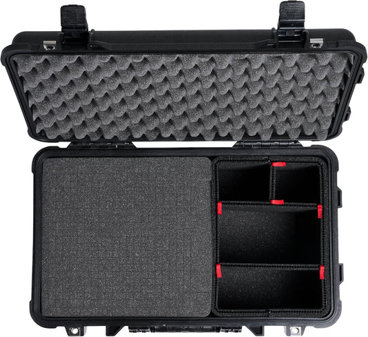 Pelican 1510 Waterproof Case with Custom Foam Insert - Durable Black Protection