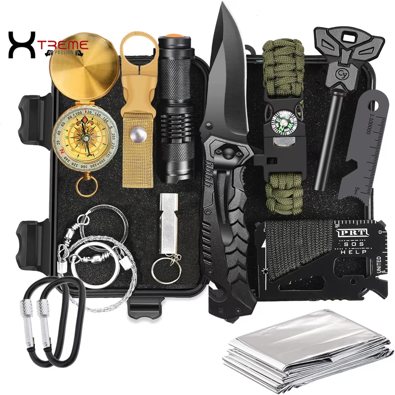 35-in-1 Ultimate Survival Kit - Essential Emergency Gear for Camping, Fishing, and Hunting - Perfect Gift for Men!