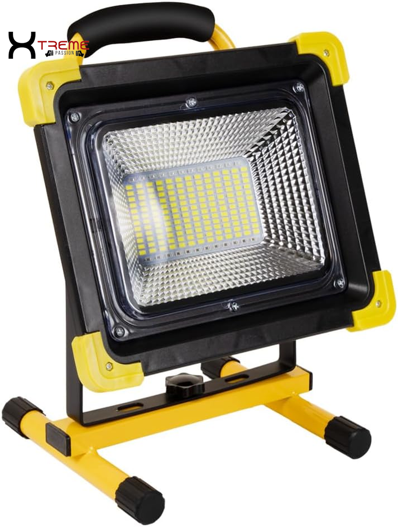 Experience Ultimate Illumination with the 30W Adjustable Brightness 36LED Portable Work Light - Waterproof Flood Light for Garage, Workshop, and Outdoor Adventures in Vibrant Yellow