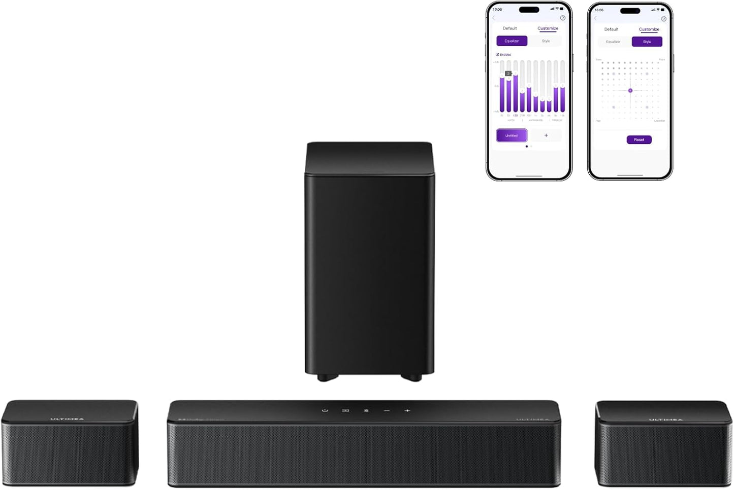 2.1ch Sound Bar with Wireless Subwoofer — 240W, App Control, Dolby Atmos