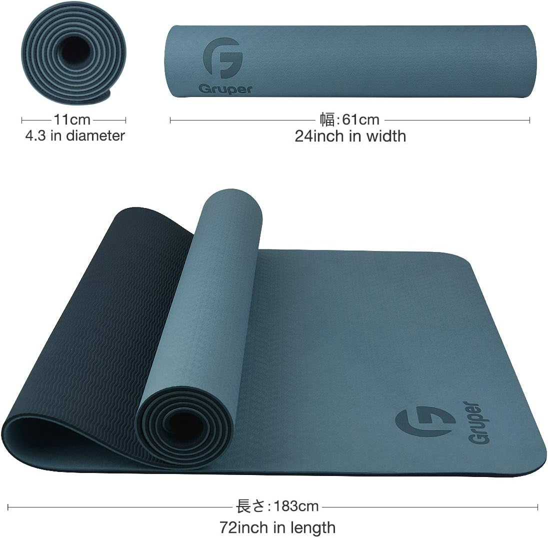 Non-Slip Eco-Friendly Yoga Mat with Carrying Strap - Perfect for Home Workouts, Pilates, and Fitness Enthusiasts!