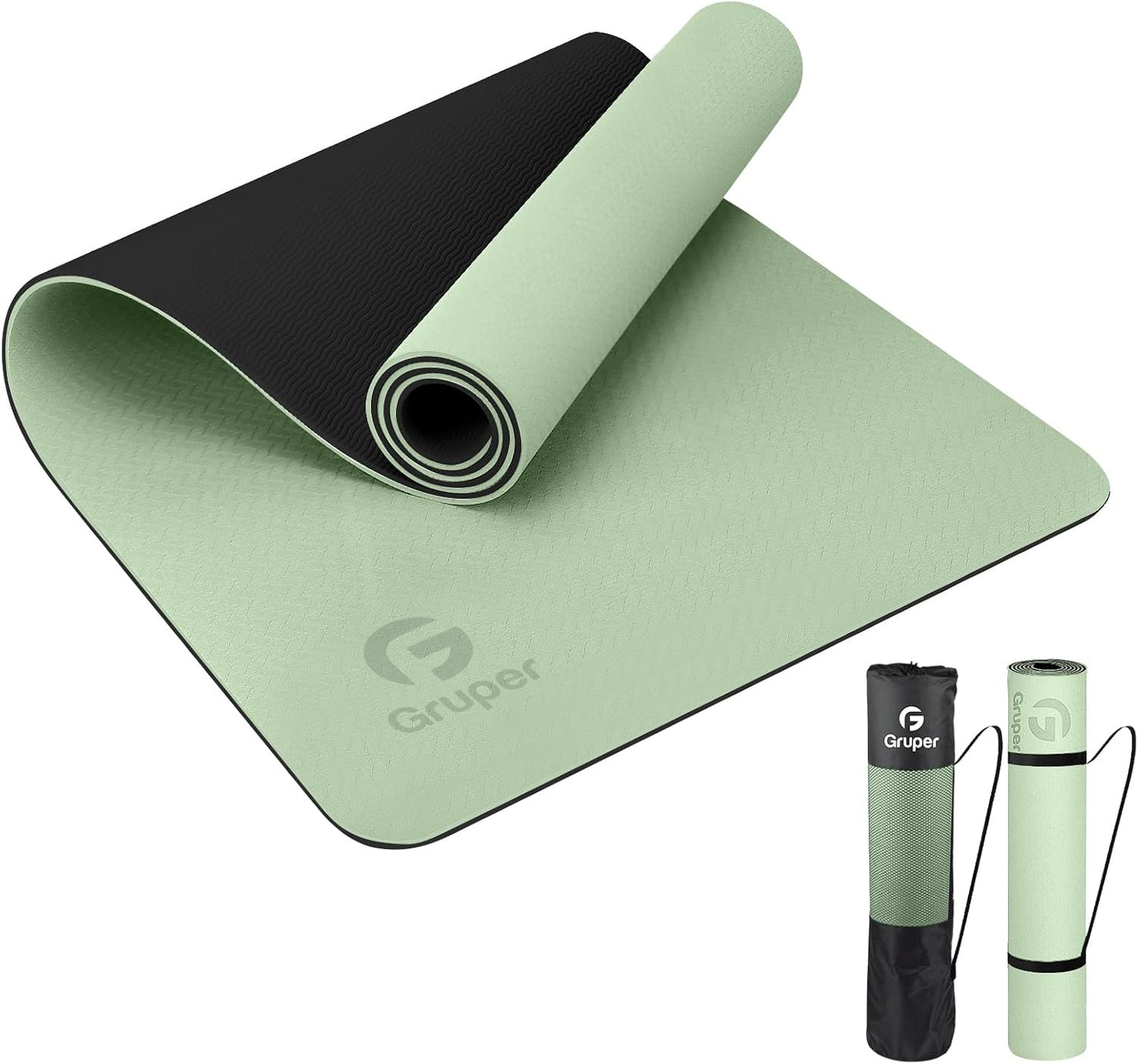 Non-Slip Eco-Friendly Yoga Mat with Carrying Strap - Perfect for Home Workouts, Pilates, and Fitness Enthusiasts!