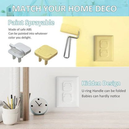 Protect Your Little Explorer with Our 50-Pack Baby Proofing Outlet Covers – Essential Safety Caps to Prevent Power Shock Hazards!