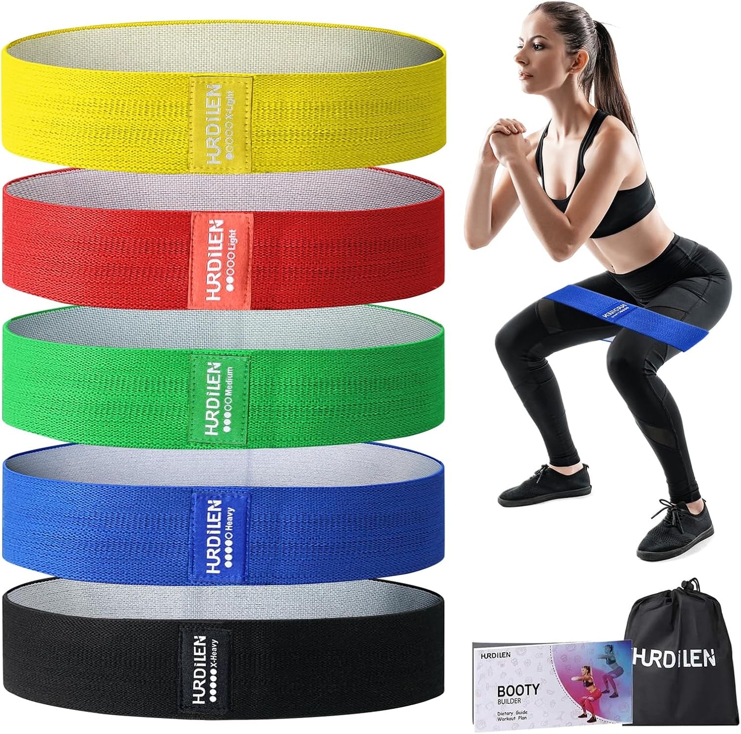 Ultimate Resistance Bands Set for Home Fitness - 3 Levels of Elastic Stretch Bands for Strength Training, Yoga, and Physical Therapy with Convenient Carry Bag - Perfect for Men & Women