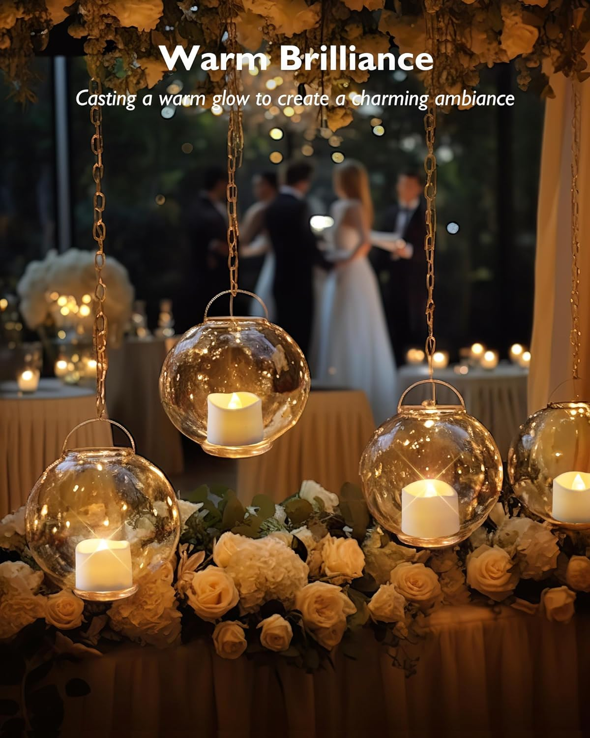 Illuminate Your Celebrations with 24 Flickering Flameless LED Tea Lights - 200+ Hours of Safe, Battery-Operated Ambiance for Every Occasion