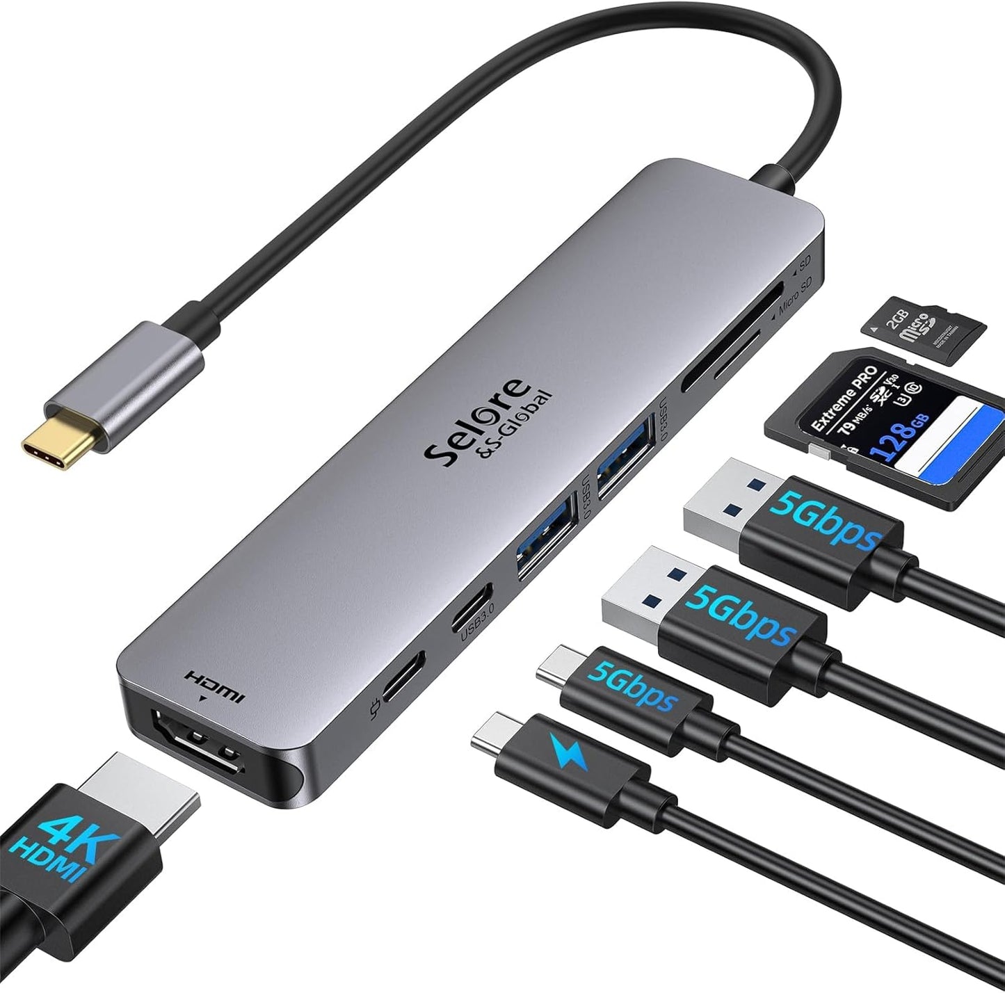 6-in-1 USB-C Hub Adapter