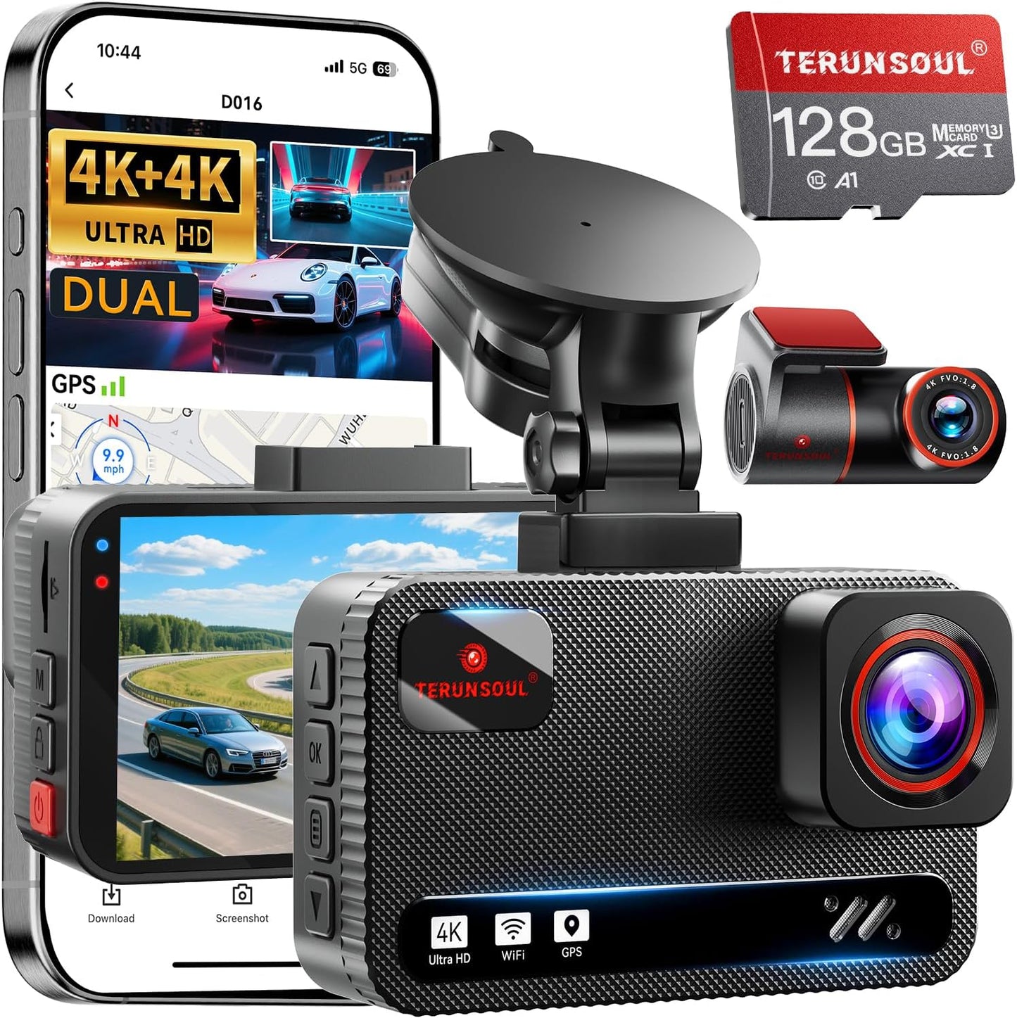 4K Dash Cam with Parking Monitor
