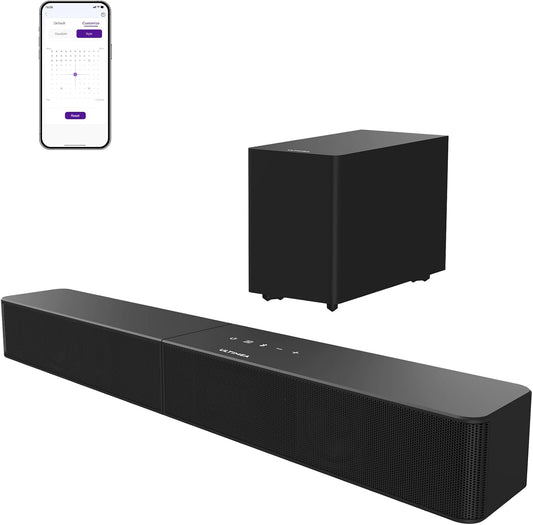2.1ch Sound Bar with Wireless Subwoofer — 240W, App Control, Dolby Atmos