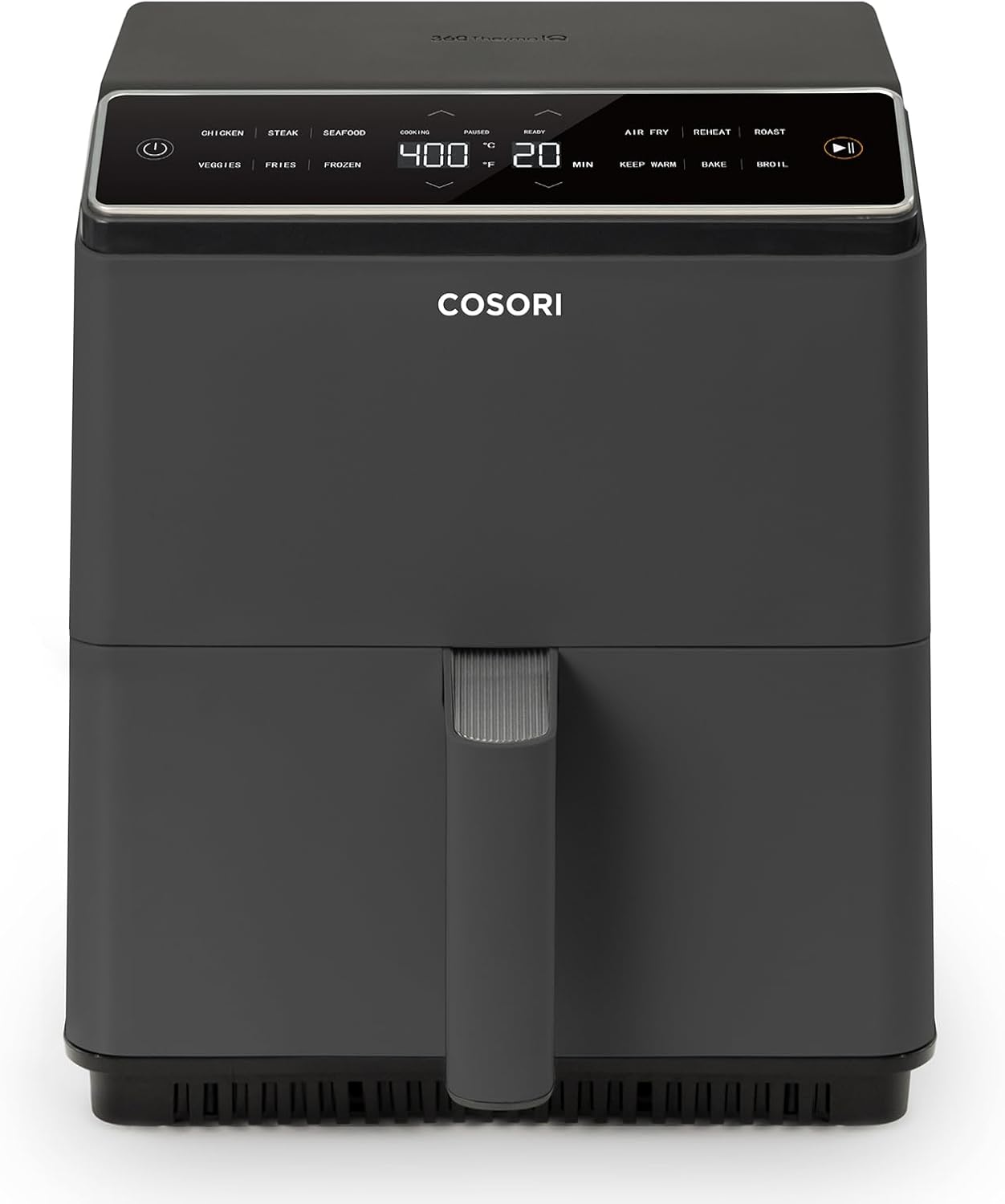 9-in-1 TurboBlaze Air Fryer 6QT — 90°–450°F, 5-Speed Fan, Ceramic Basket, Dishwasher Safe