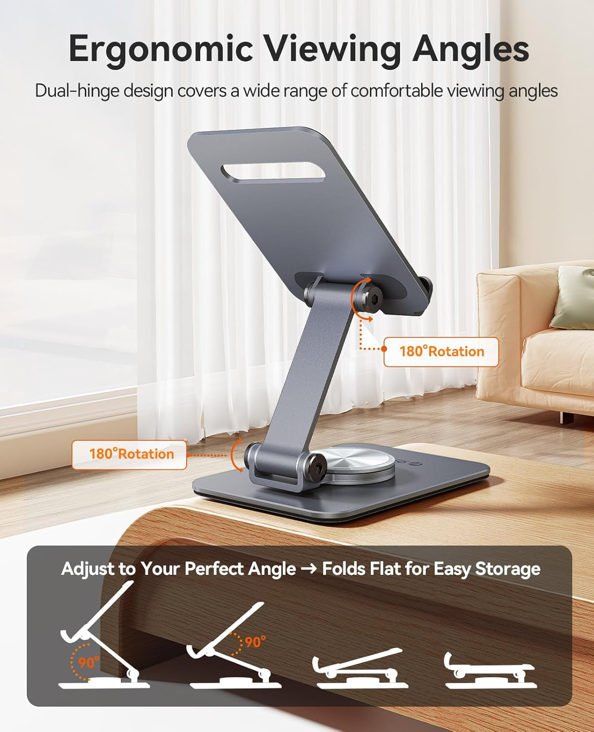 Aluminum Adjustable Phone Stand for Desk