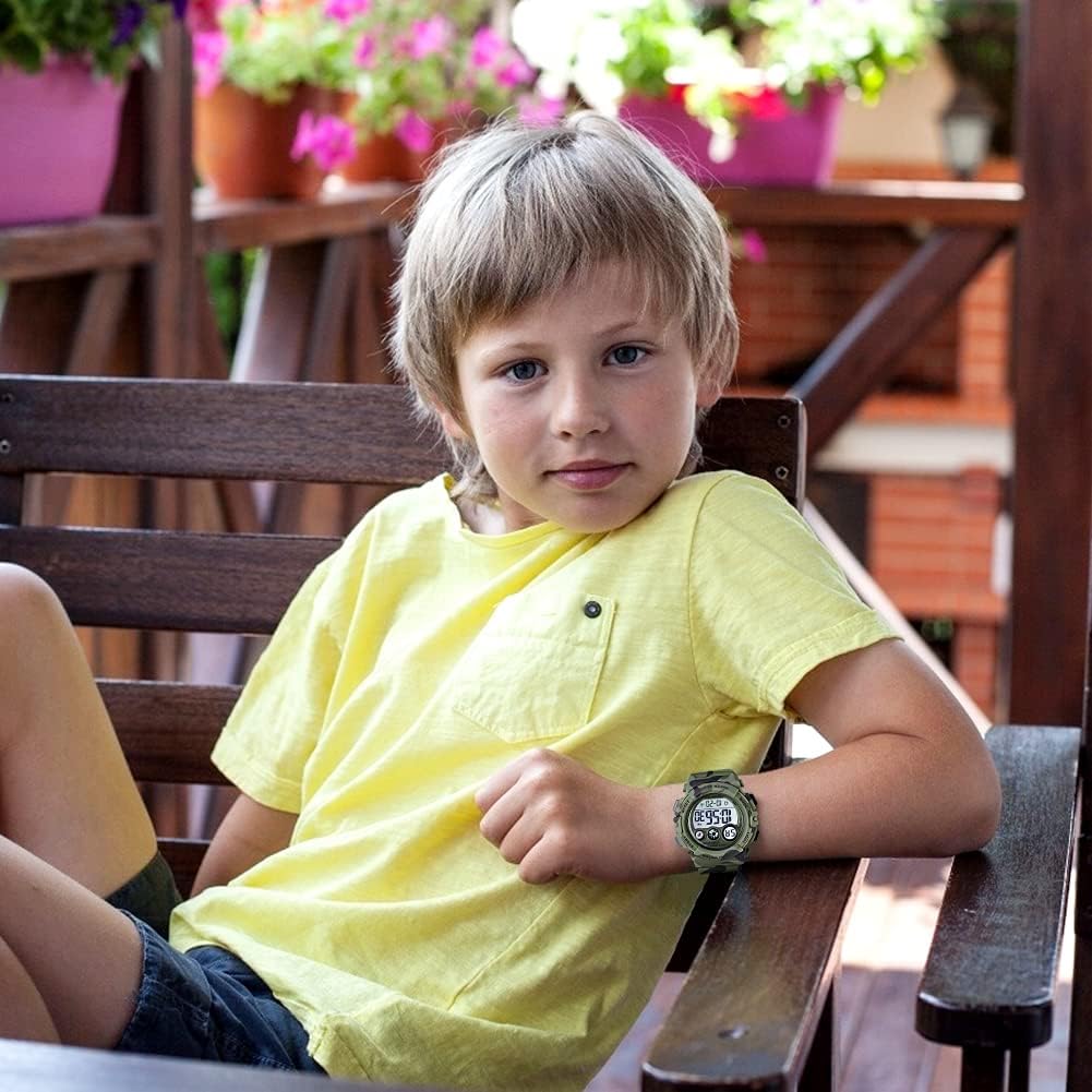 Kids Waterproof Digital Sport Watch - Perfect for Boys & Girls Ages 3-15 with Alarm, EL Backlight, Stopwatch & Military Design
