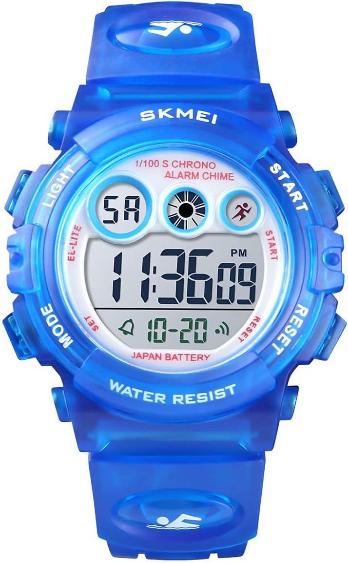 Kids Waterproof Digital Sport Watch - Perfect for Boys & Girls Ages 3-15 with Alarm, EL Backlight, Stopwatch & Military Design