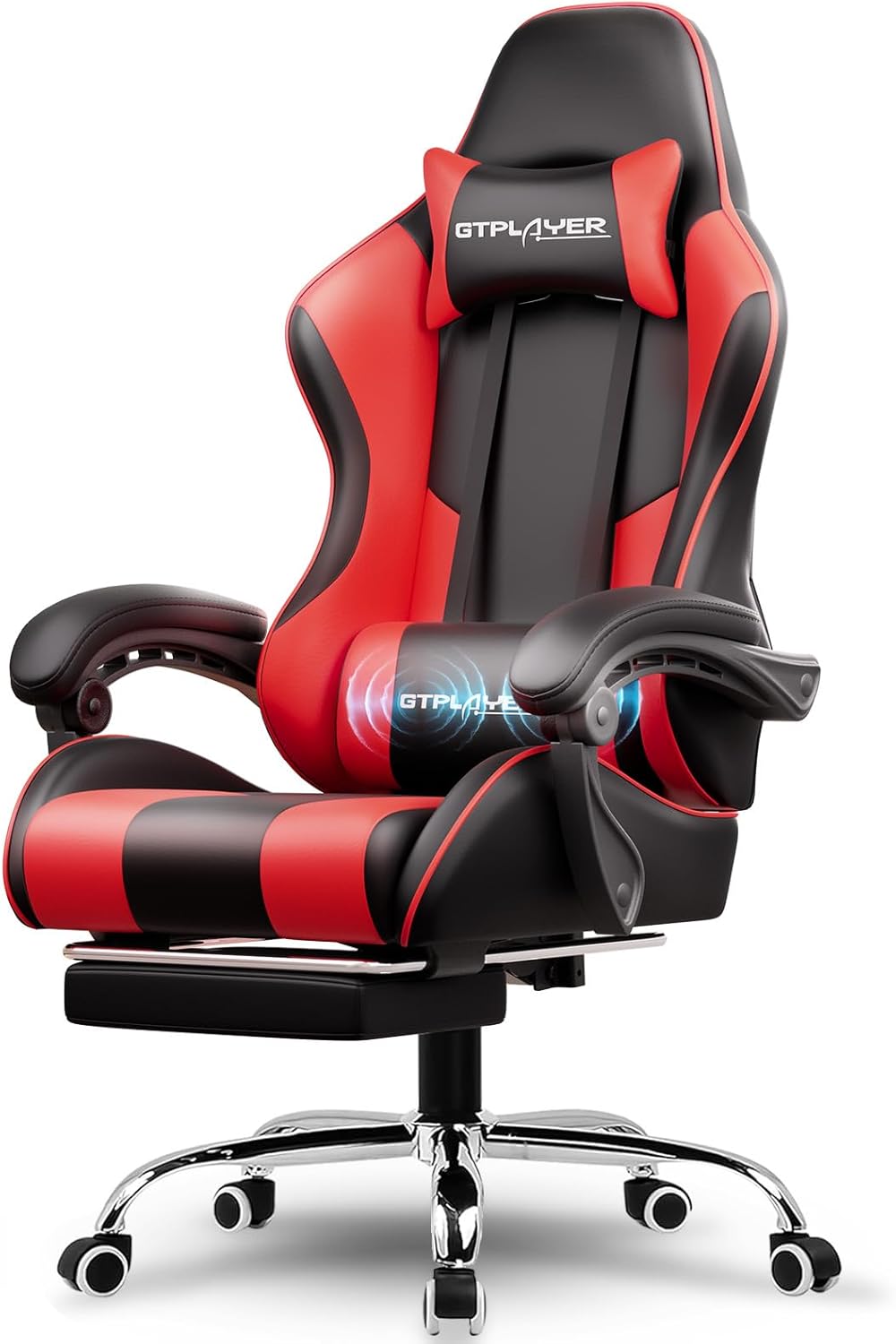 GTPLAYER Ergonomic Gaming Chair with Footrest & Lumbar Support