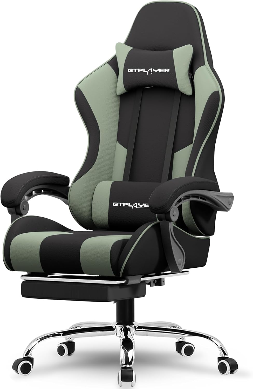 GTPLAYER Ergonomic Gaming Chair with Footrest & Lumbar Support