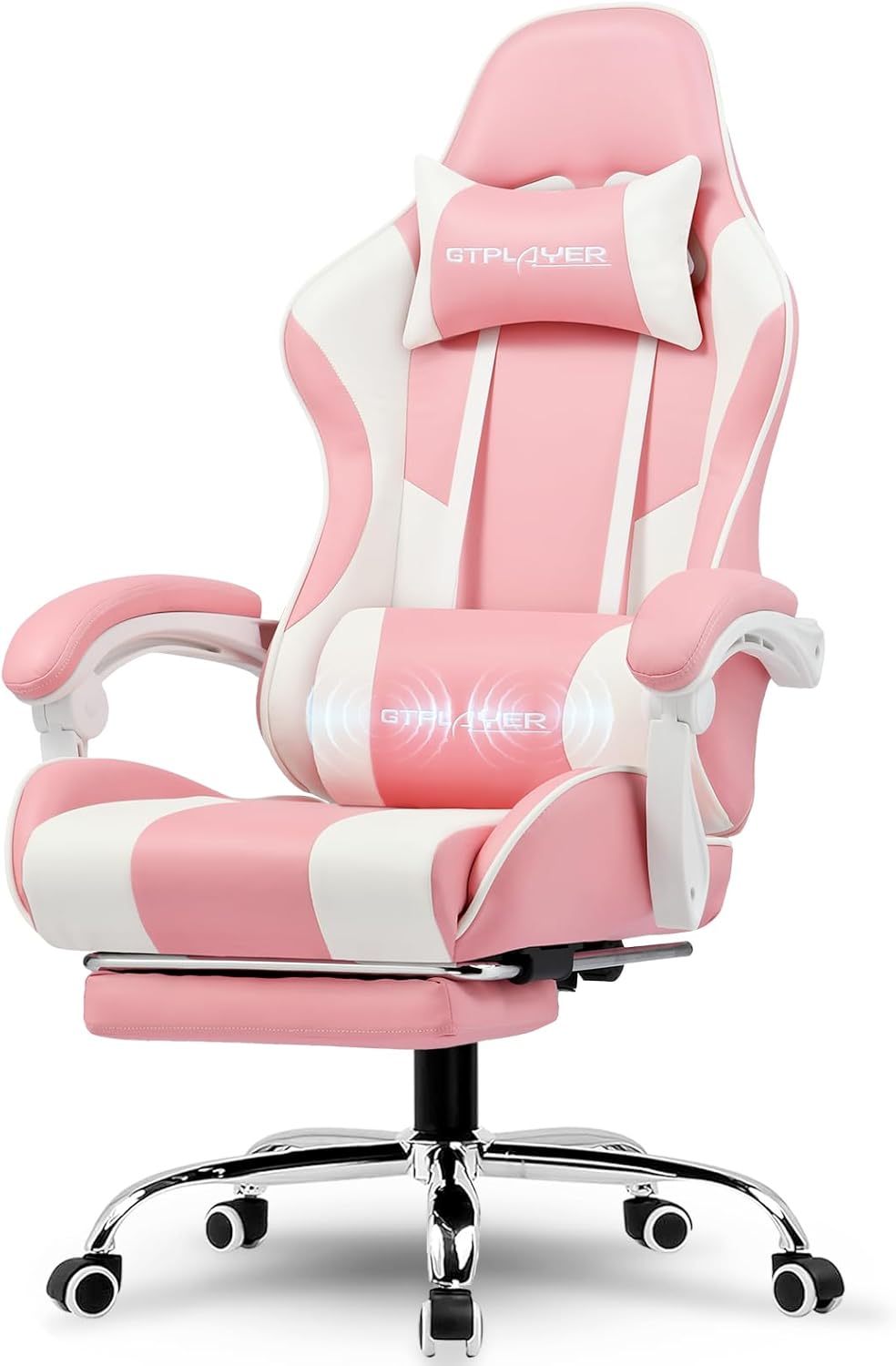 GTPLAYER Ergonomic Gaming Chair with Footrest & Lumbar Support