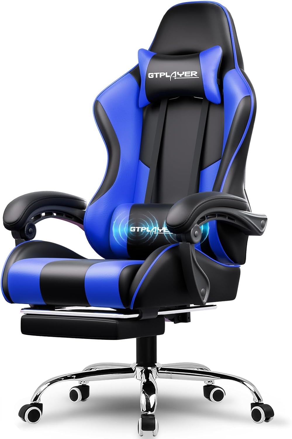 GTPLAYER Ergonomic Gaming Chair with Footrest & Lumbar Support