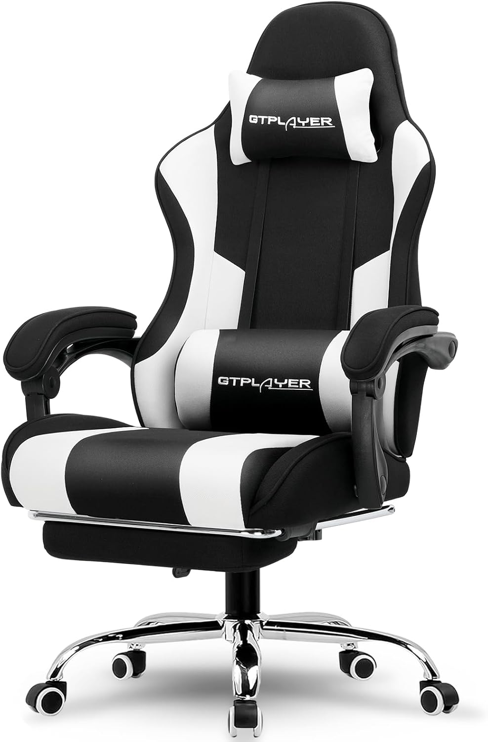 GTPLAYER Ergonomic Gaming Chair with Footrest & Lumbar Support