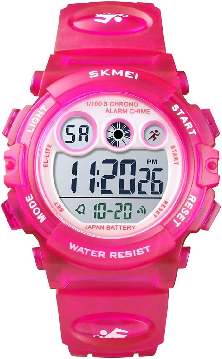 Kids Waterproof Digital Sport Watch - Perfect for Boys & Girls Ages 3-15 with Alarm, EL Backlight, Stopwatch & Military Design