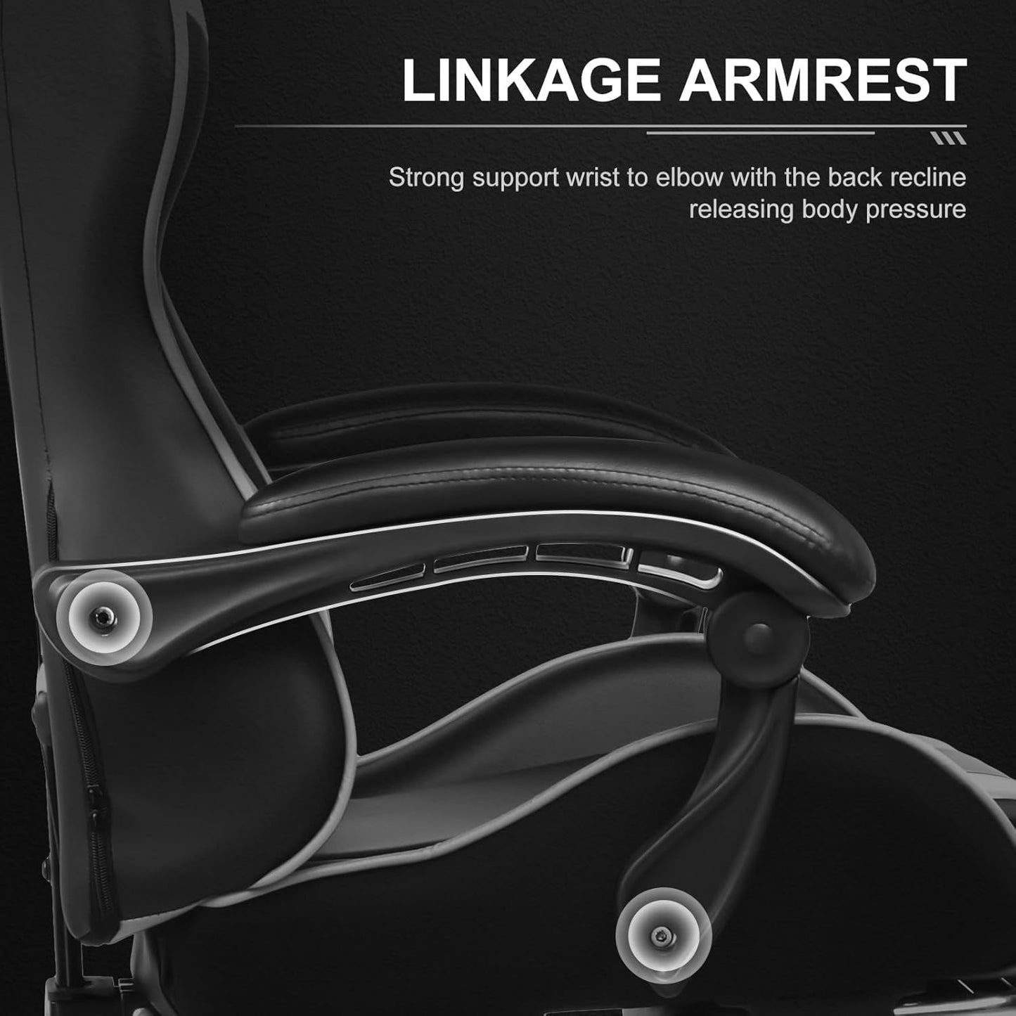 GTPLAYER Ergonomic Gaming Chair with Footrest & Lumbar Support