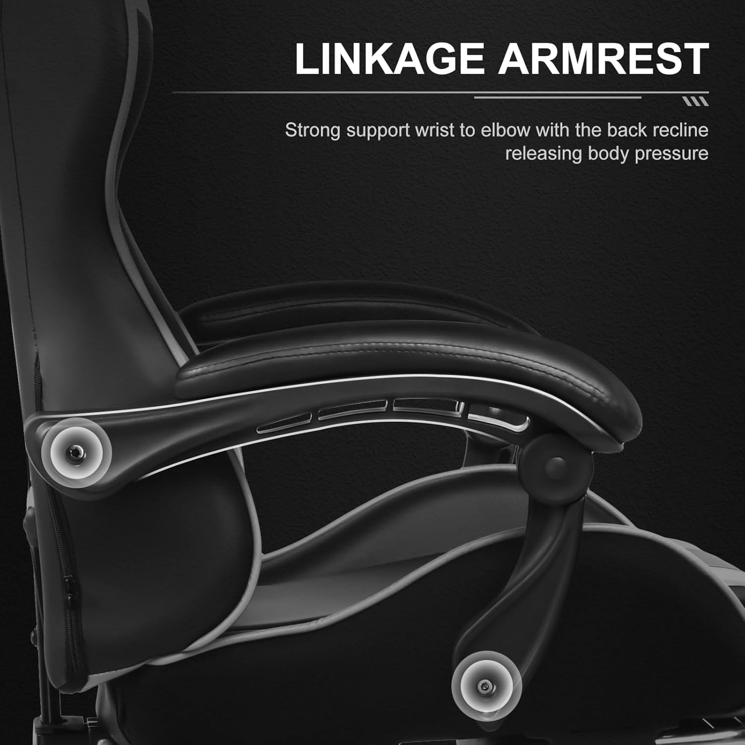GTPLAYER Ergonomic Gaming Chair with Footrest & Lumbar Support
