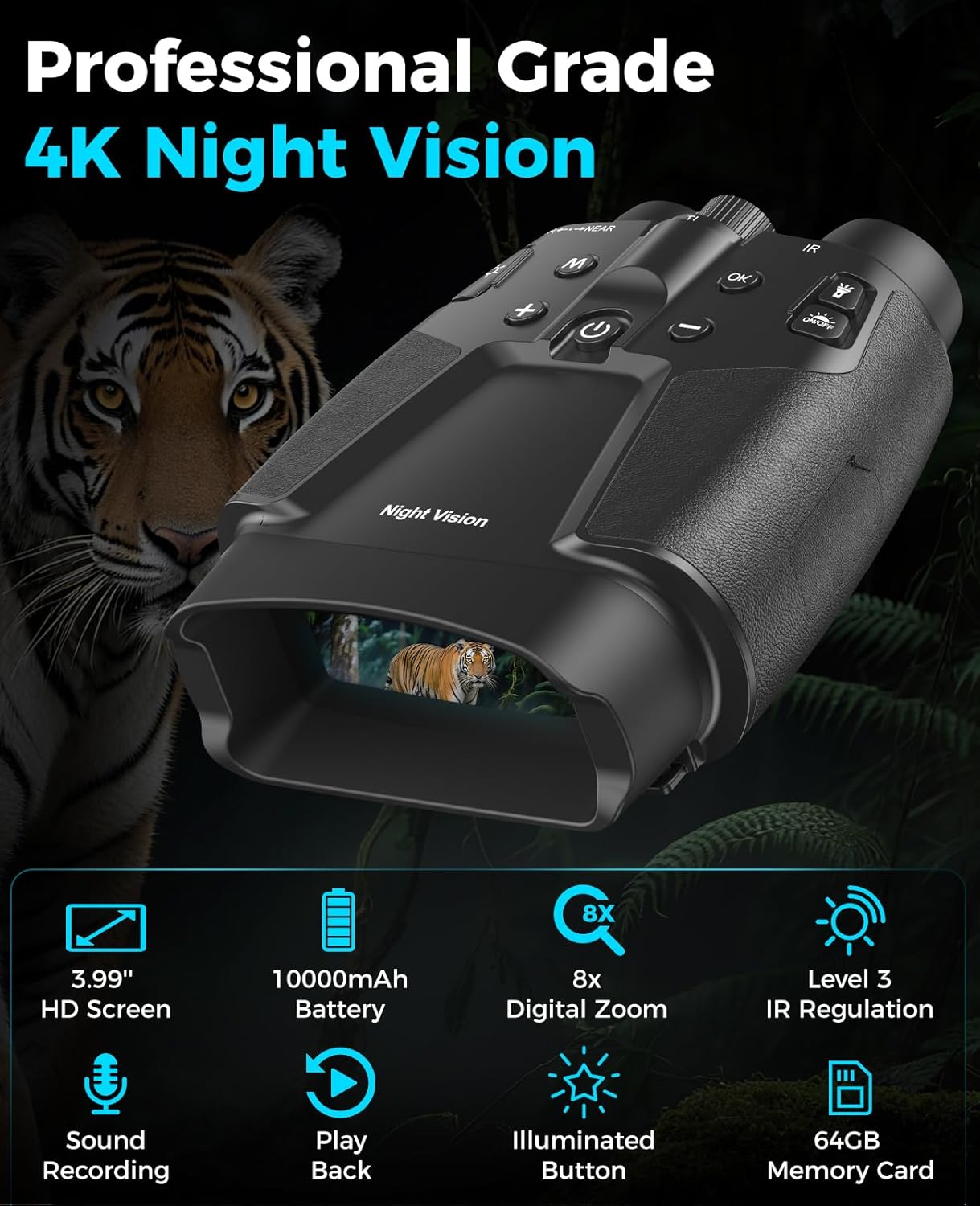 The Night Visionary — 4K Digital Night Vision Binoculars