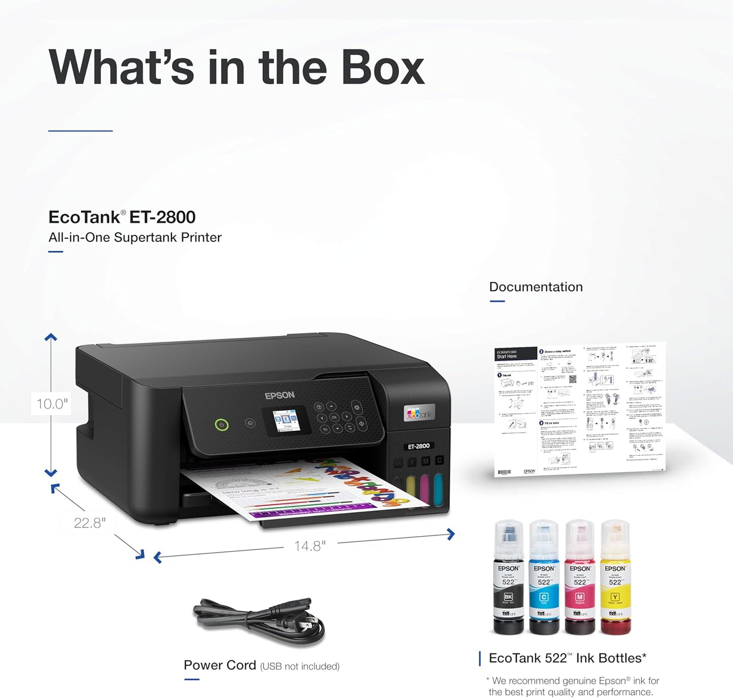 The Command Center — Epson EcoTank ET-2800 Wireless Printer