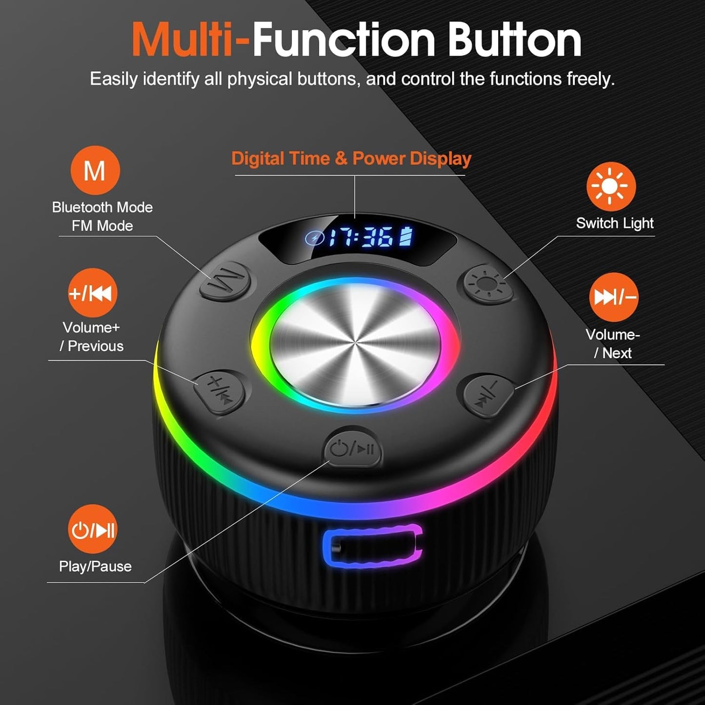 Waterproof Bluetooth Shower Speaker