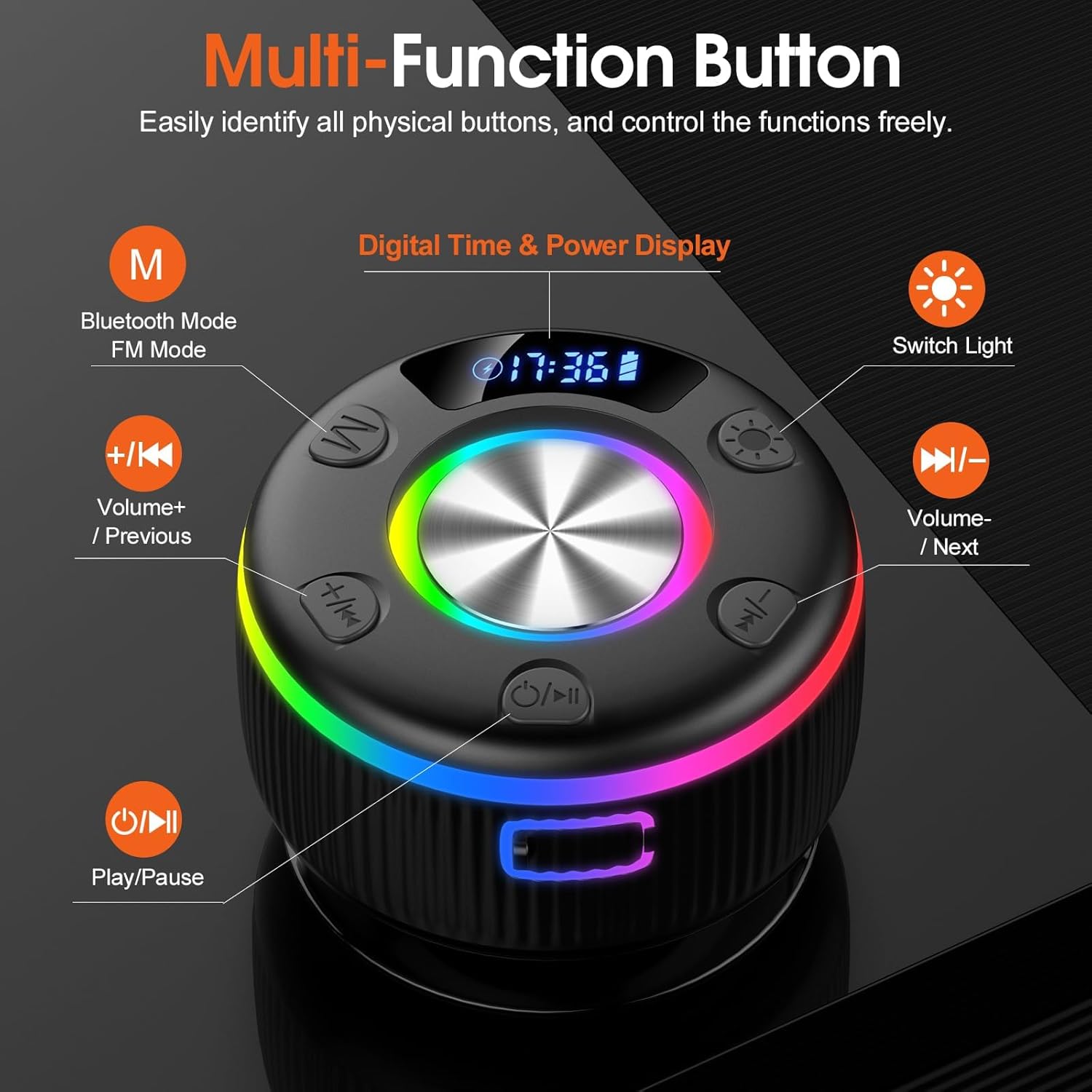 Waterproof Bluetooth Shower Speaker