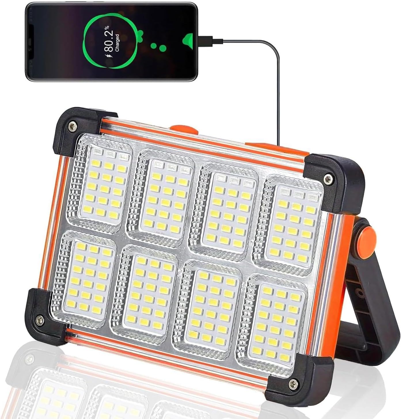 Solar Rechargeable LED Work Light 2-Pack