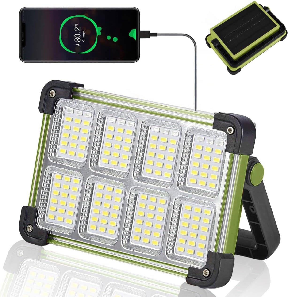 Solar Rechargeable LED Work Light 2-Pack