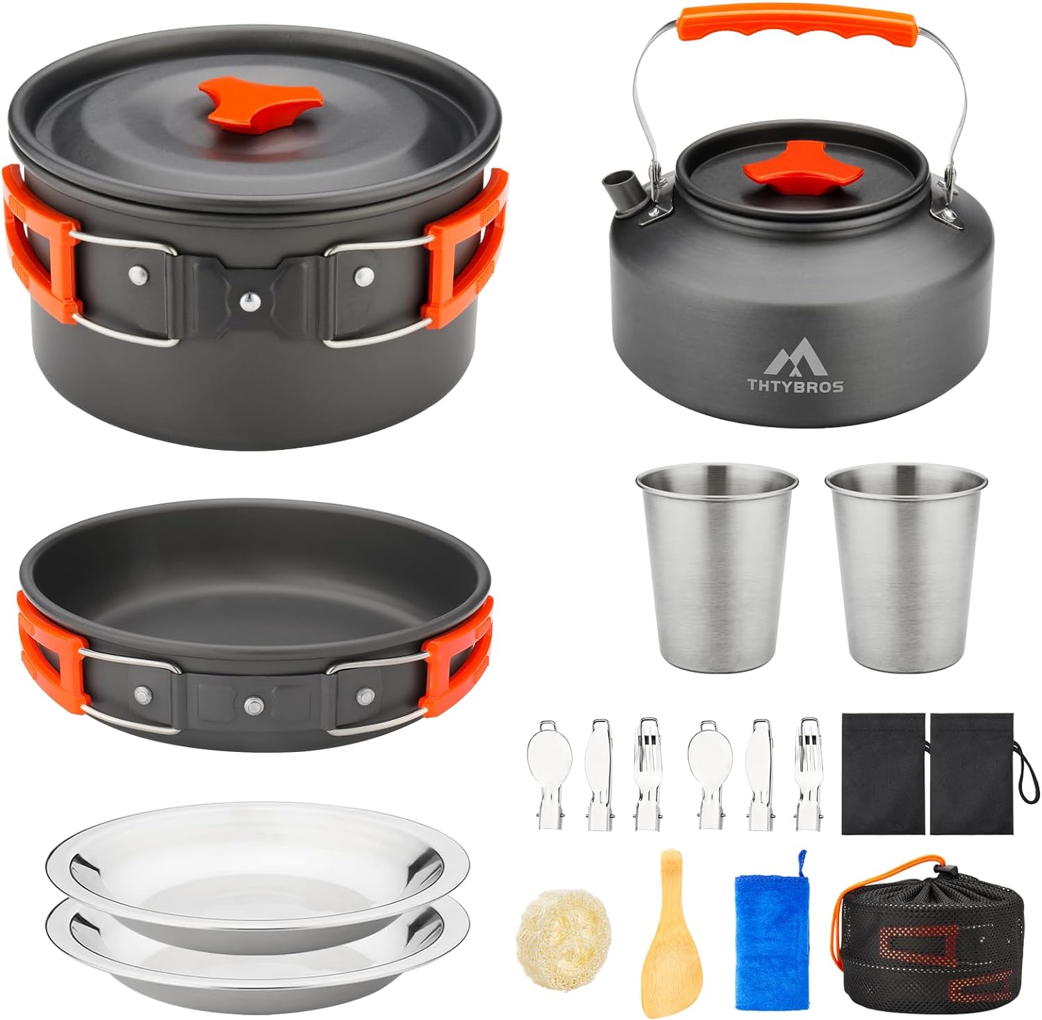 17-Piece Camping Cookware Mess Kit