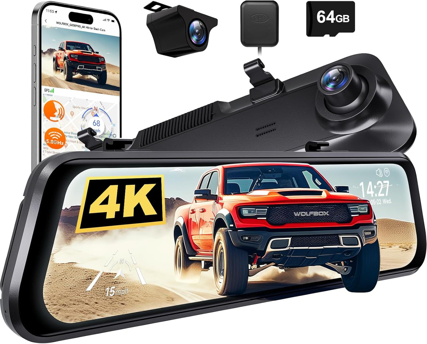 The Dash Commander — Wolfbox G900 4K Mirror Dash Cam