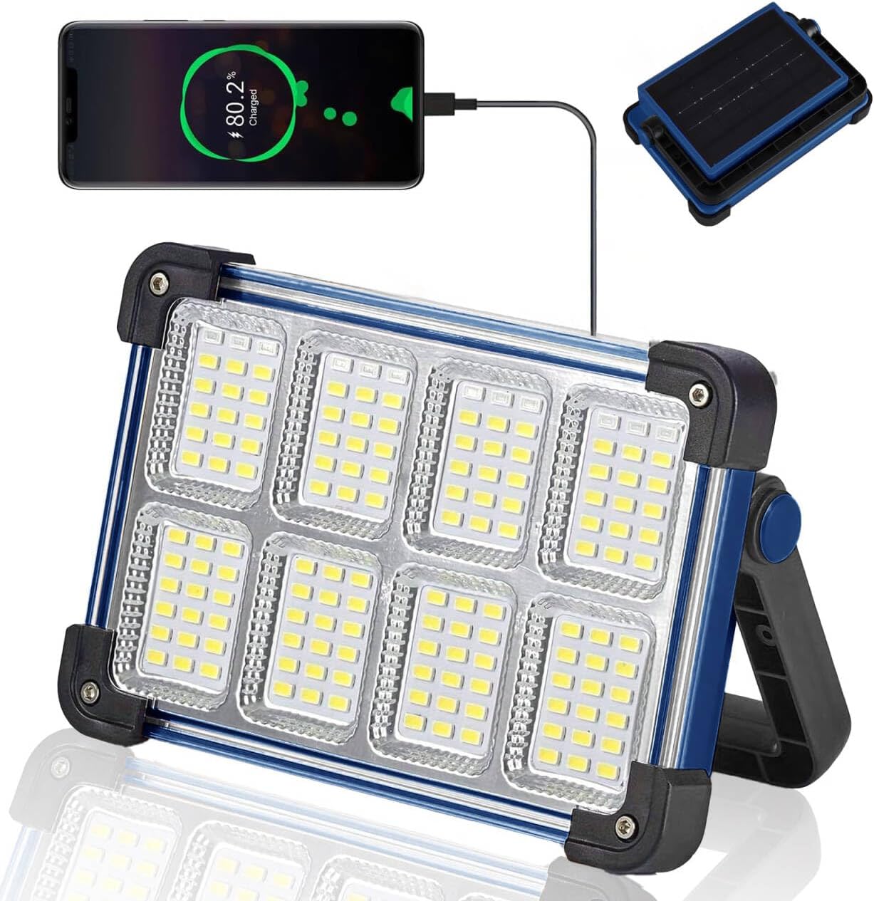 Solar Rechargeable LED Work Light 2-Pack