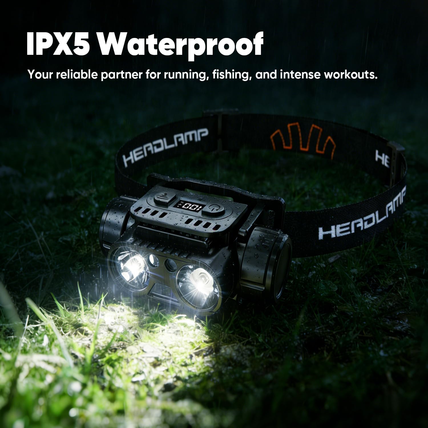  Kids LED Headlamp 2-Pack — USB-C Rechargeable, 120° Adjustable, IP54 Waterproof, 5 Light Modes