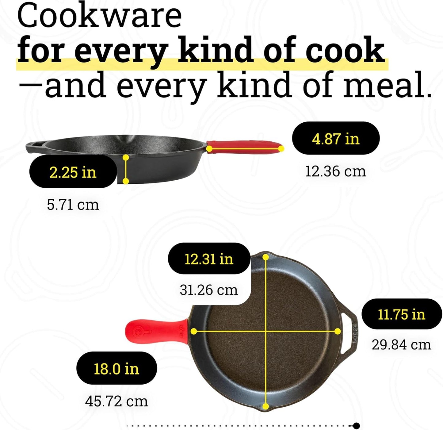 12-Inch Pre-Seasoned Cast Iron Skillet