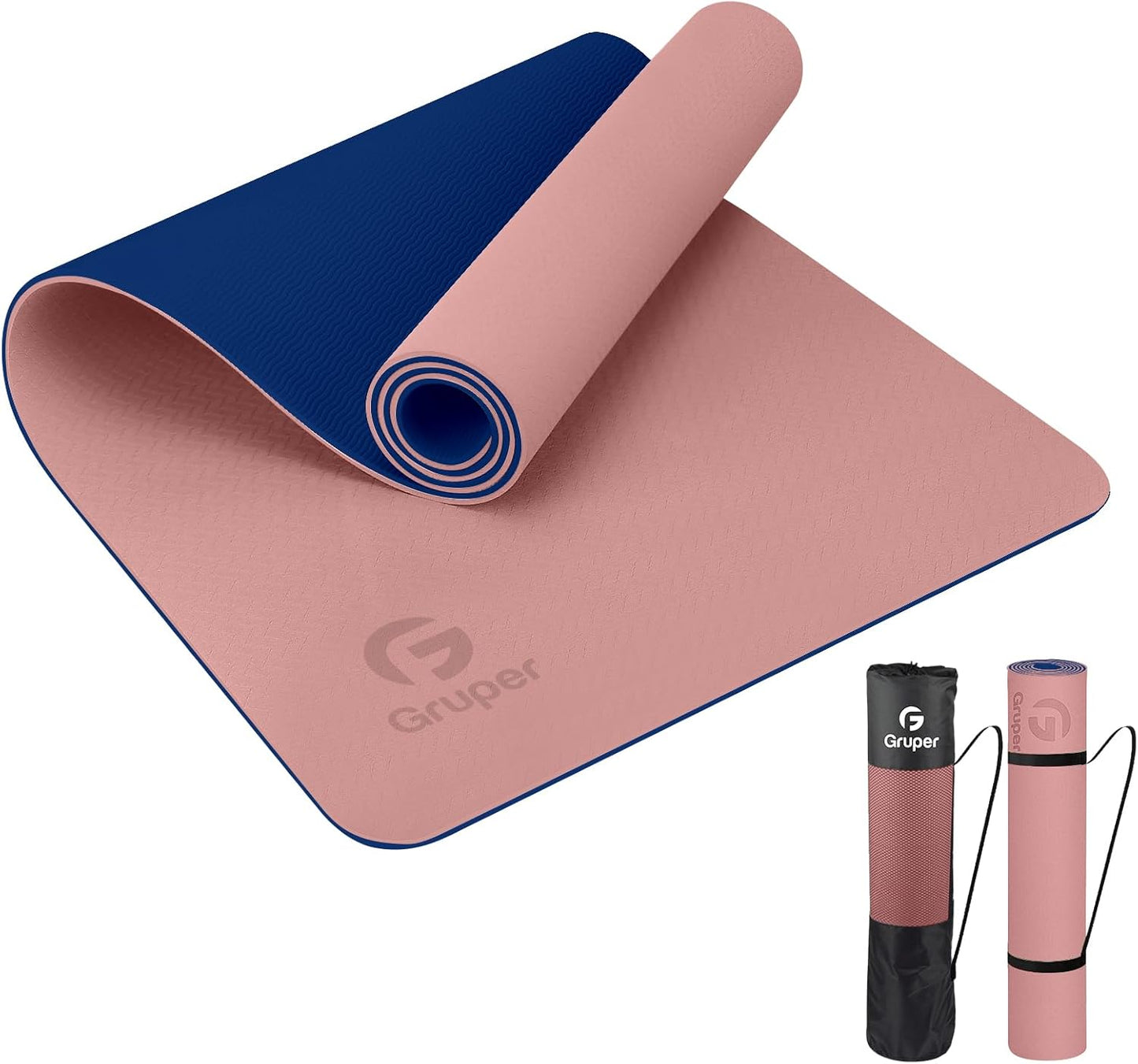 Non-Slip Eco-Friendly Yoga Mat with Carrying Strap - Perfect for Home Workouts, Pilates, and Fitness Enthusiasts!