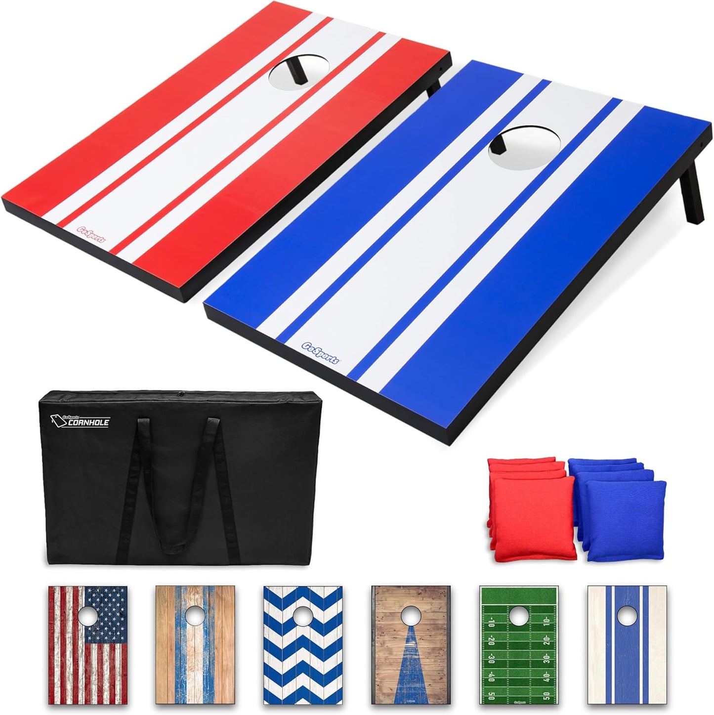 Classic Cornhole Set — 2 Boards, 8 Bean Bags, Carrying Case