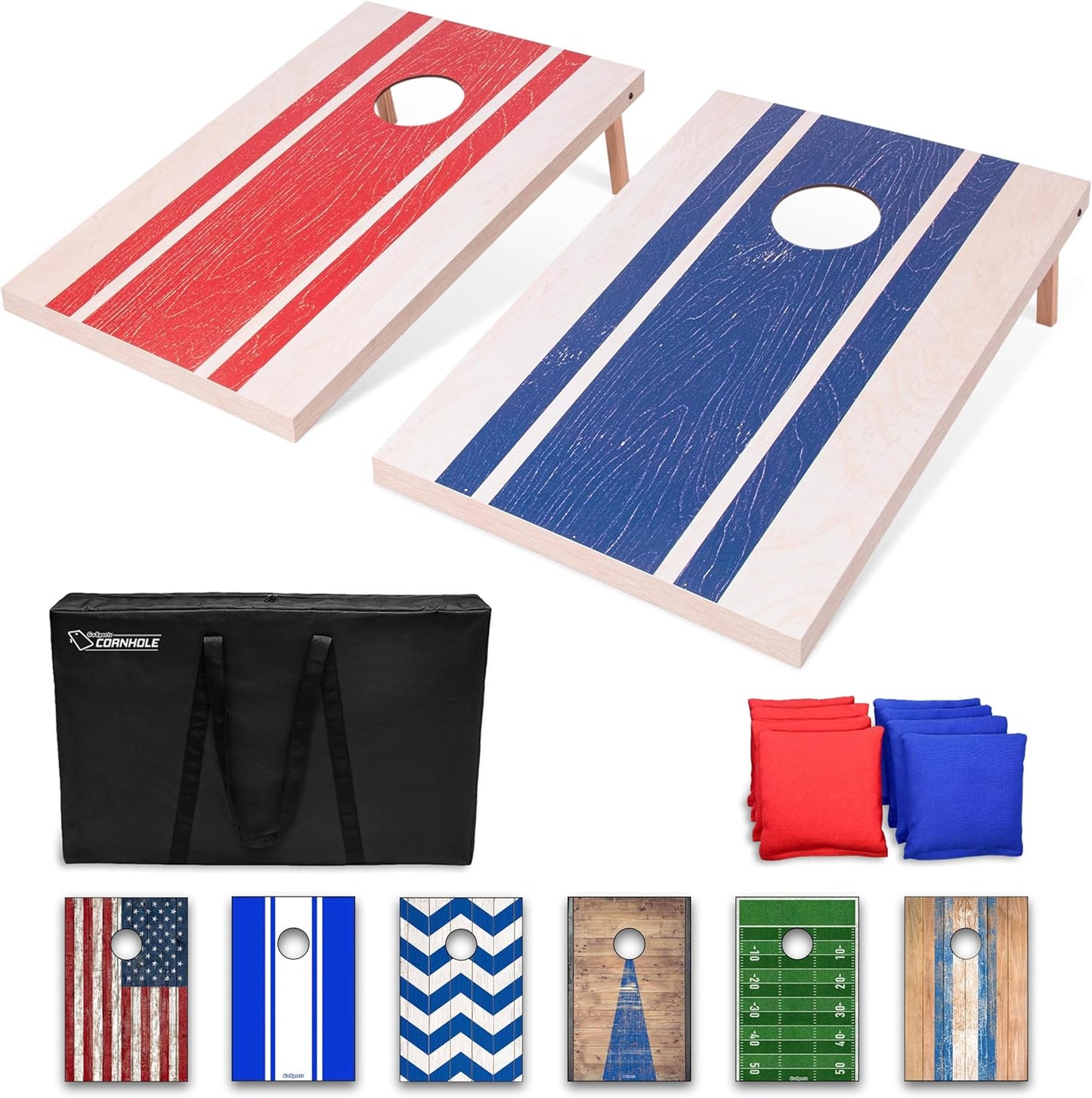 Classic Cornhole Set — 2 Boards, 8 Bean Bags, Carrying Case