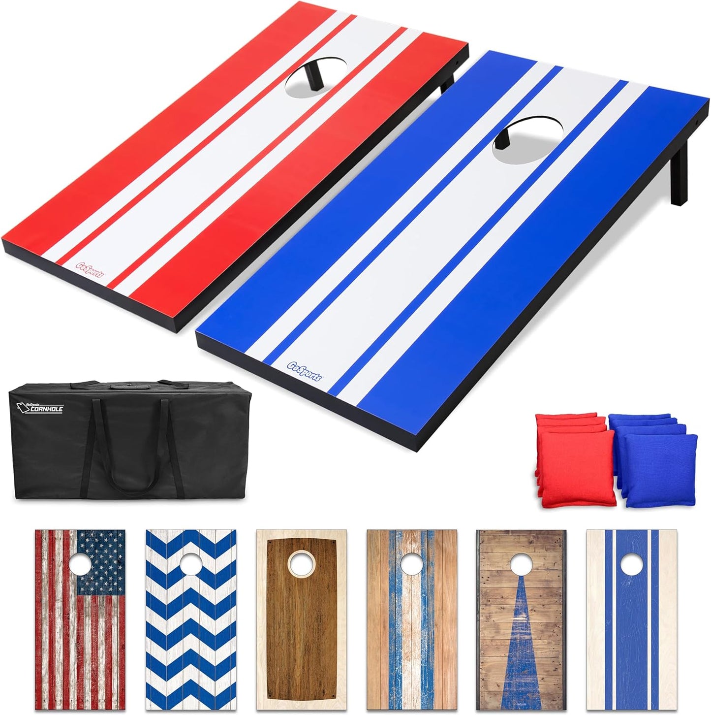 Classic Cornhole Set — 2 Boards, 8 Bean Bags, Carrying Case