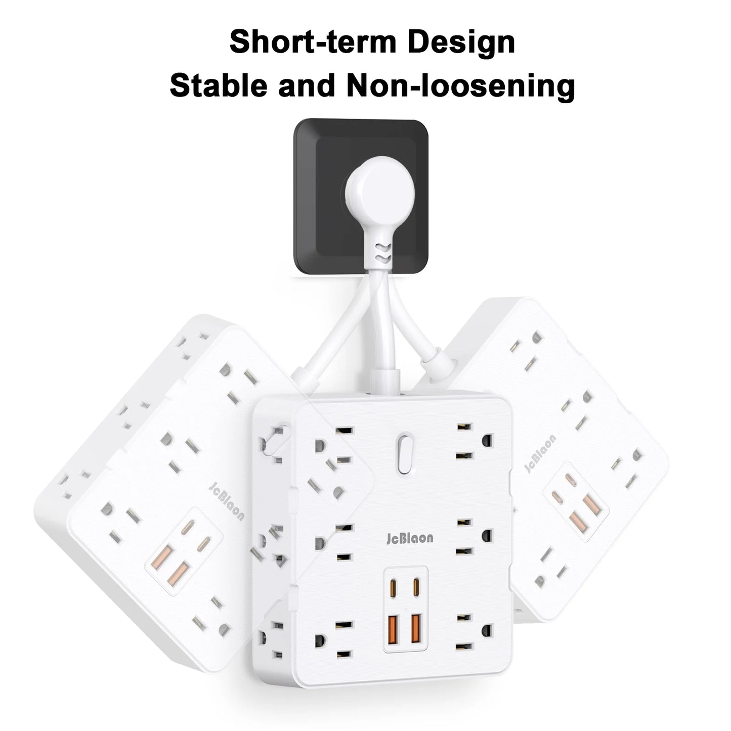 Power Up Your Space: Ultimate Surge Protector Power Strip with USB Ports, 12 Outlets, and Wall-Mount Design for Effortless Charging