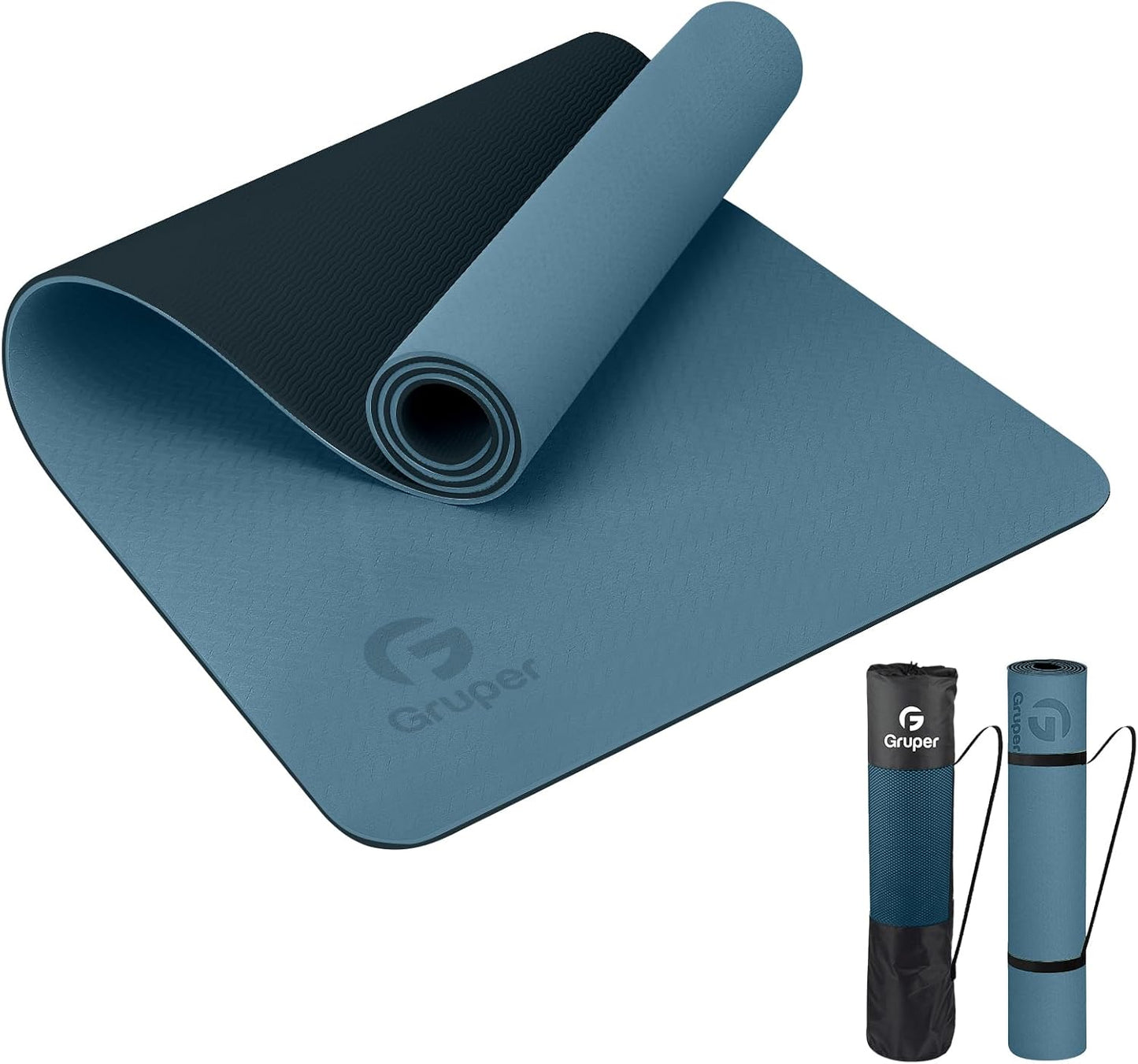 Non-Slip Eco-Friendly Yoga Mat with Carrying Strap - Perfect for Home Workouts, Pilates, and Fitness Enthusiasts!