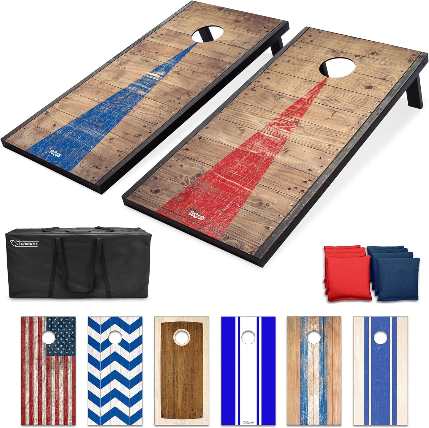 Classic Cornhole Set — 2 Boards, 8 Bean Bags, Carrying Case
