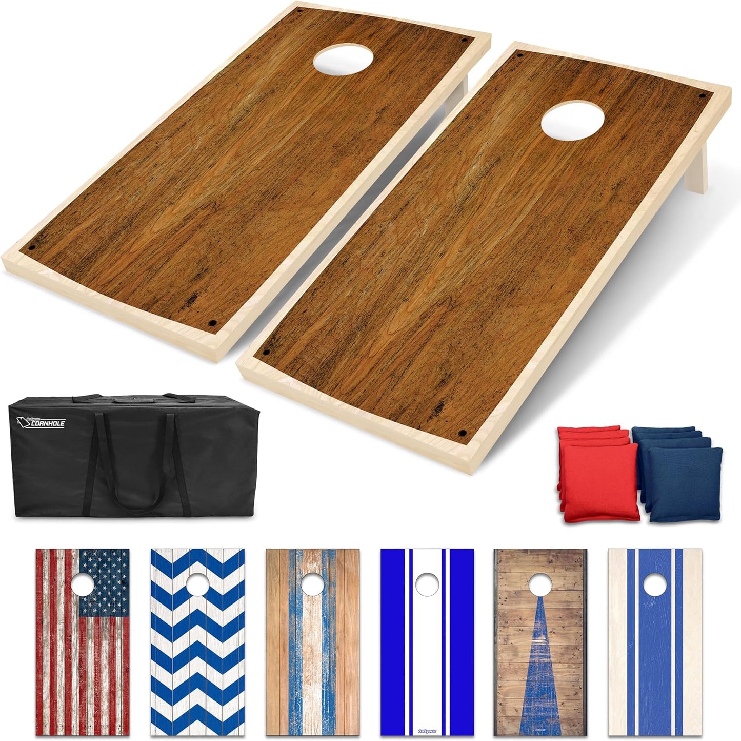 Classic Cornhole Set — 2 Boards, 8 Bean Bags, Carrying Case