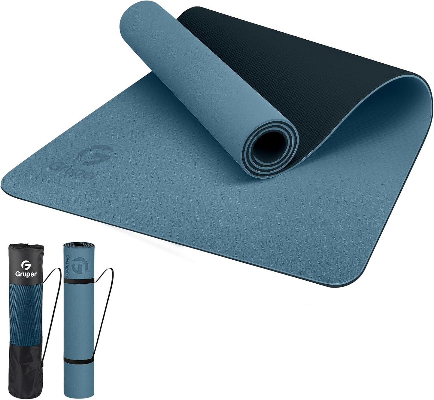 Non-Slip Eco-Friendly Yoga Mat with Carrying Strap - Perfect for Home Workouts, Pilates, and Fitness Enthusiasts!