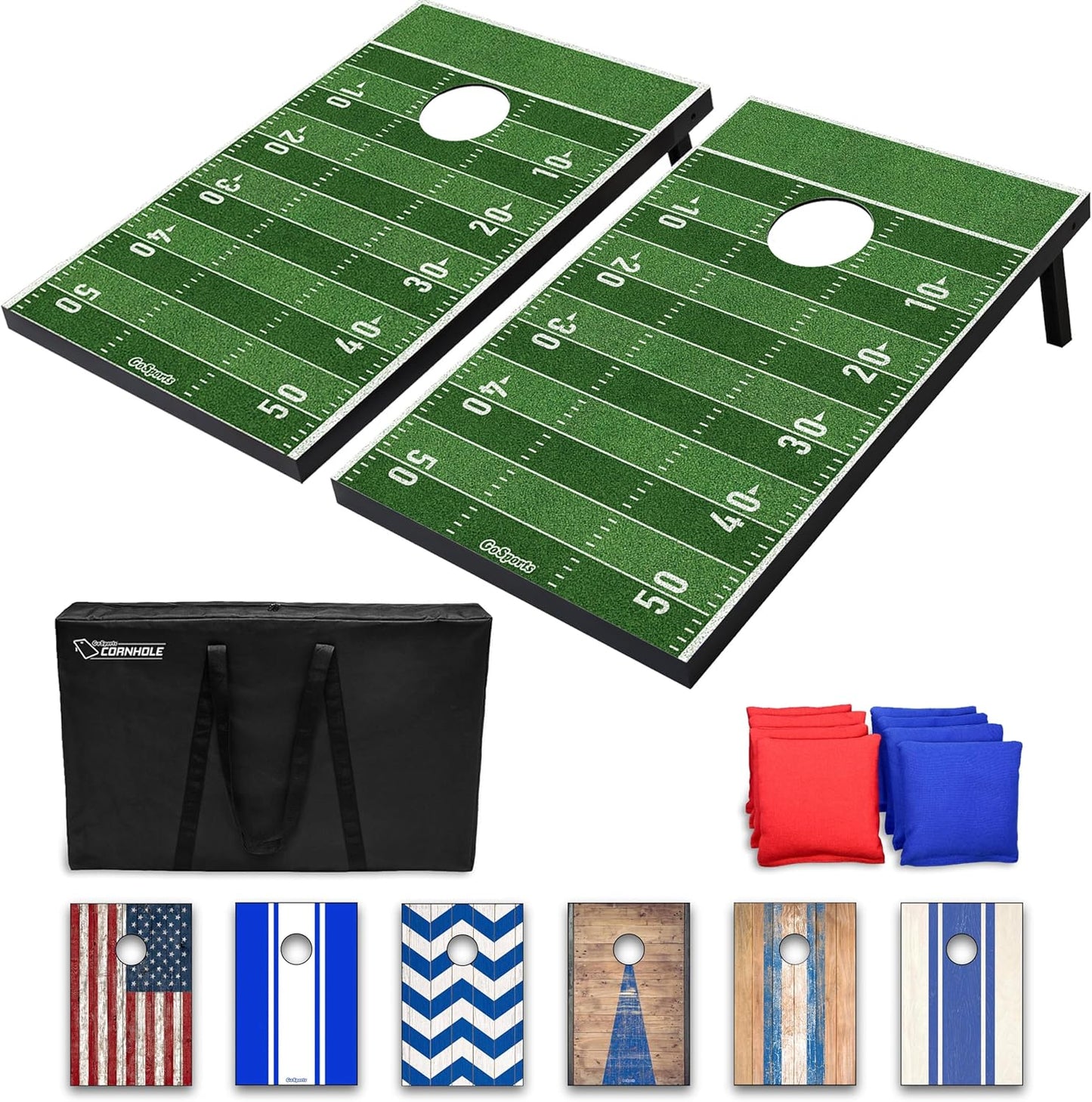 Classic Cornhole Set — 2 Boards, 8 Bean Bags, Carrying Case