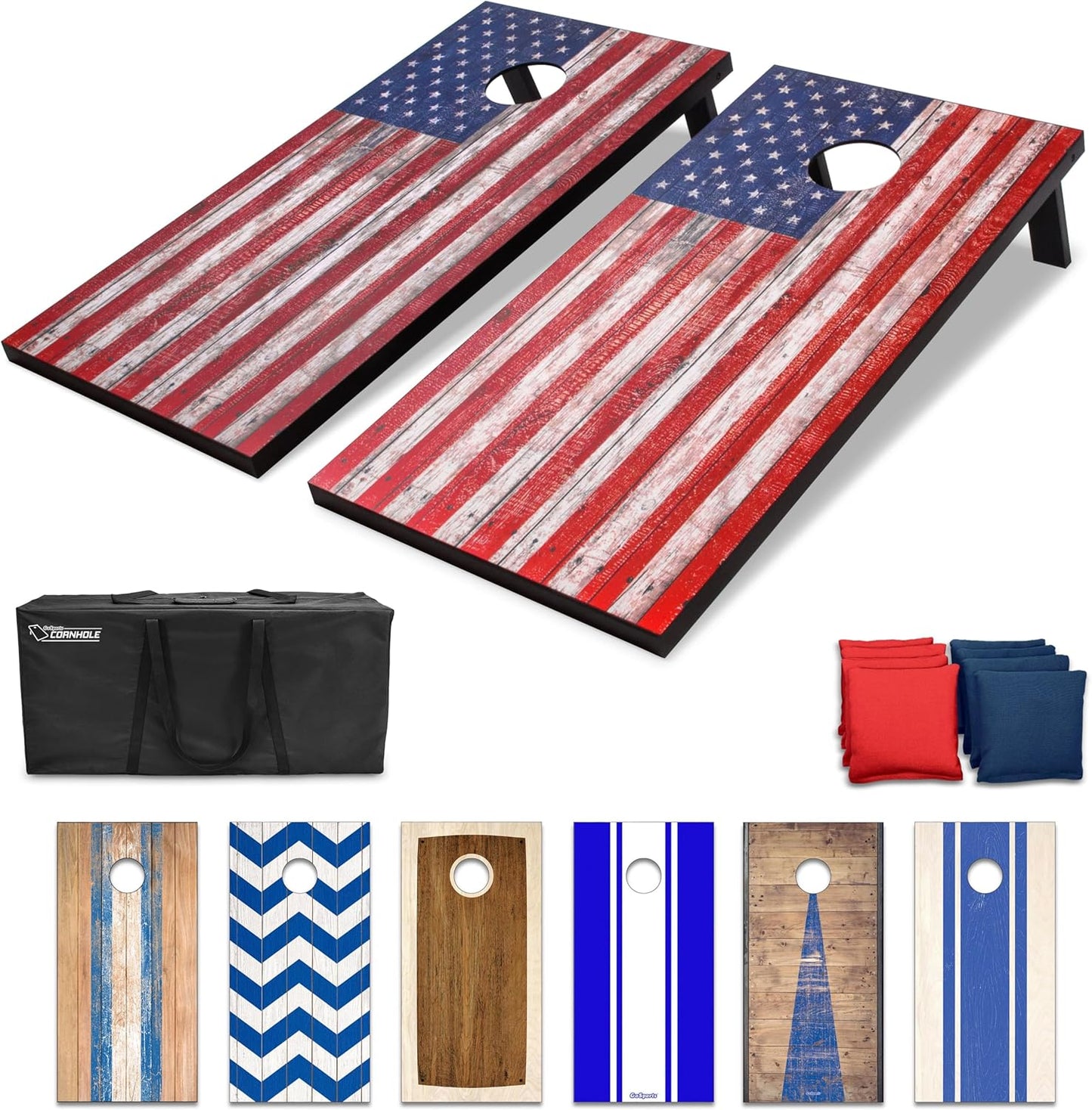 Classic Cornhole Set — 2 Boards, 8 Bean Bags, Carrying Case